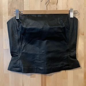 Leather Crop Bustier